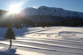 Die winterliche Landschaft rund um Chamrousse lässt sich beim Langlaufen erkunden