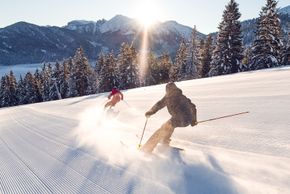 frühmorgens im Skigebiet Christlum in Achenkirch