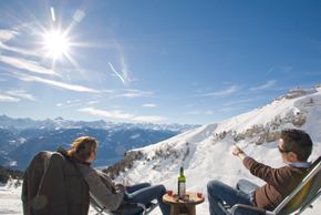 Ausblick von der Hütte Taules