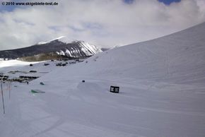 Im unteren Bereich der Keystone Abfahrt befindet sich der sog. Jib Park, ein Funpark, der fast ausschließlich aus Rails besteht.