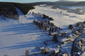 Der Skihang Am Schießberg in Crottendorf