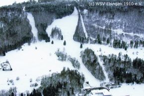 Luftaufnahme des Skilift Ebingen
