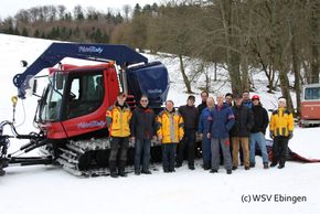 Leistungsstarke Pistenbully mit Winde des WSV Ebingen