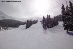 Blick auf die Abfahrten Sundance, High-Noon und Ramrod!