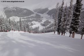 Die mittelschwere (in USA blau markierte) Abfahrt Ramrod!