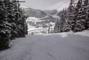 Hier wird nichts präpariert: Eine der sehr anspruchsvollen Double Diamond Abfahrten am Pallavicini Lift.