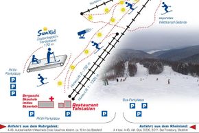 Pistenplan Bödefeld Hunau