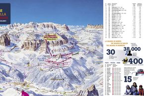 Pistenplan Belvedere Col Rodella Passo Pordoi