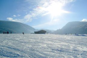 Skifahren an den Benzeck-Liften.