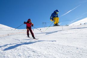 Bestens präparierte Pisten am Rinerhorn versprechen viel Abwechslung, Spaß und Action.