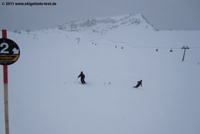 Abfahrt 2 von der Piste 6/8 abzweigend!