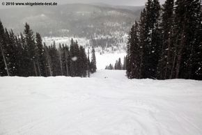 Nur für sehr gute Snowboarder: Bull Run am Grizzly Lift!