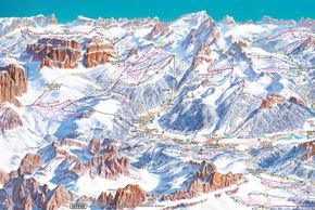 Pistenplan Val di Fassa