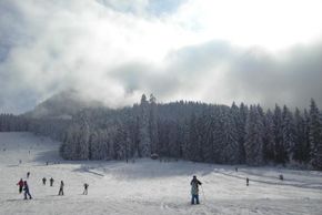 Abfahrt vom Ausstieg Lift 1 zum Lift 2 oder weiter zur Talstation Lift 1.