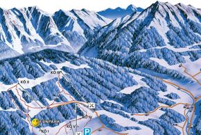 Pistenplan des Skigebiets Königsberg.