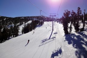 Blick auf die Carving-Pisten rund um die Lifte Powderbowl Express und Canyon Express!