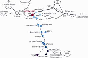 Anfahrt ins Skigebiet