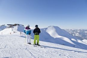 An der Bergstation der Kanzelwand startet die 4,3 km lange Talabfahrt.