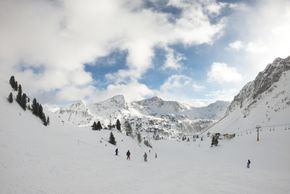 Unterwegs auf der blau markierten Gamsleiten 1 Abfahrt