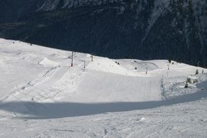 Blick auf den Funpark mit Kickern neben dem Lift !