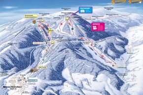 Pistenplan des Skigebiets Mönichkirchen-Mariensee