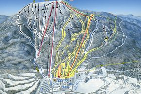 Pistenplan Mont Sainte Anne - Süd