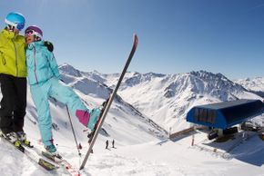 Weitblicke über die Vinschgau Region bieten sich dem Wintersportler im Skigebiet Bergkastel.