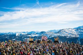 Beim Rave on Snow wird nicht nur im Tal, sondern auch am Berg getanzt und gefeiert.