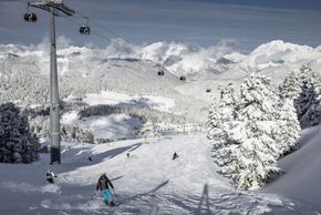 Blick ins Skigebiet Hochoetz