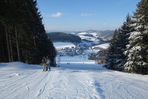 Abfahrt am Steilstück