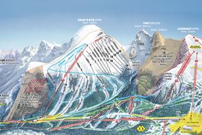 Pistenplan Sunshine Village Goat's Eye Mountain