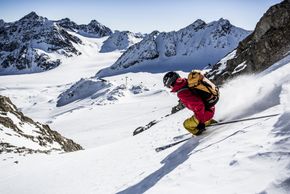 Freeride Abfahrt an der Mittagsscharte