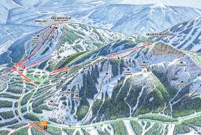 Pistenplan Red Mountain Resort - Granite