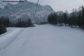 Wettersteinabfahrt mit 120 m Halfpipe