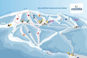 Pistenplan des Skigebiets Unterberg