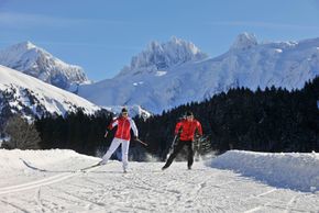 35 bestens präparierte Loipenkilometer sorgen rund um Engelberg für Langlaufvergnügen.