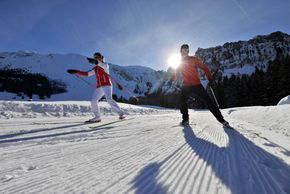 Eine Loipen sind besonders wegen ihrer sonnigen Lage beliebt.