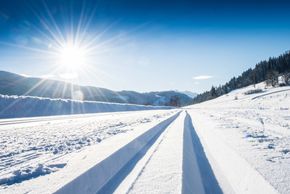 perfekt gespurte Loipe