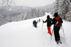 Auf Schneeschuhen durchs winterliche Voralpenland