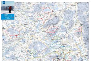 Langlaufen, Winternwandern. Isny, Argenbühl, Maierhöfen. Topographische Karte