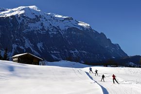 Mehr als 50 Kilometer Loipen führen durch die winterlich Landschaft.