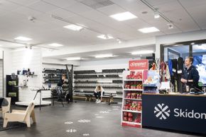 Equipment can be rented on site in the ski store.