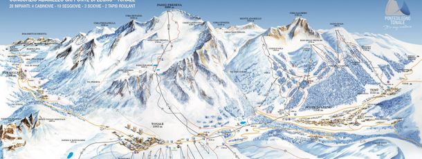 Information about the ski resort Ponte di Legno - Tonale - Temù - Presena Glacier