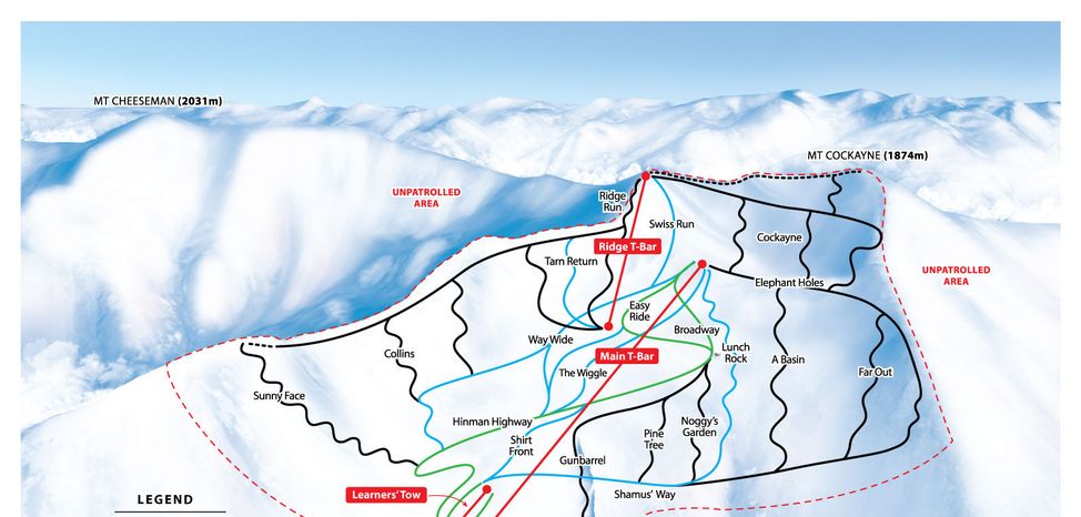 Trail Map Mount Cheeseman