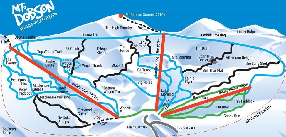 Information about the ski resort Mt Dobson