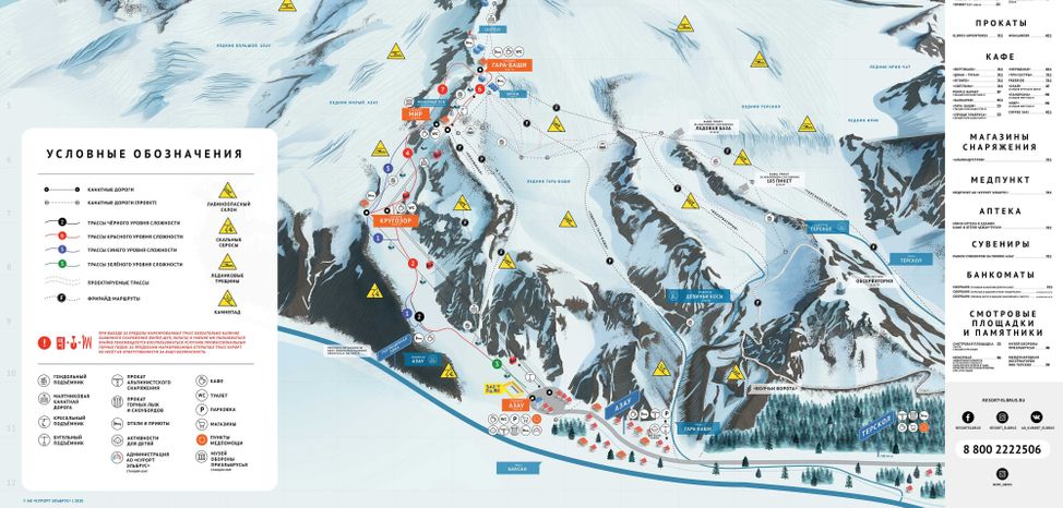 Information about the ski resort Mt Elbrus