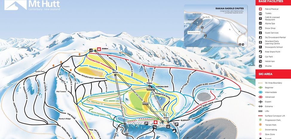 Information about the ski resort Mt Hutt