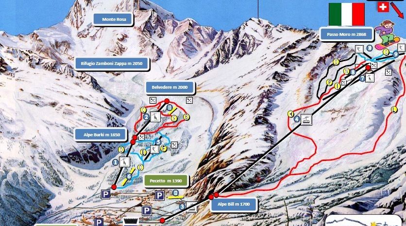 Information about the ski resort Macugnaga