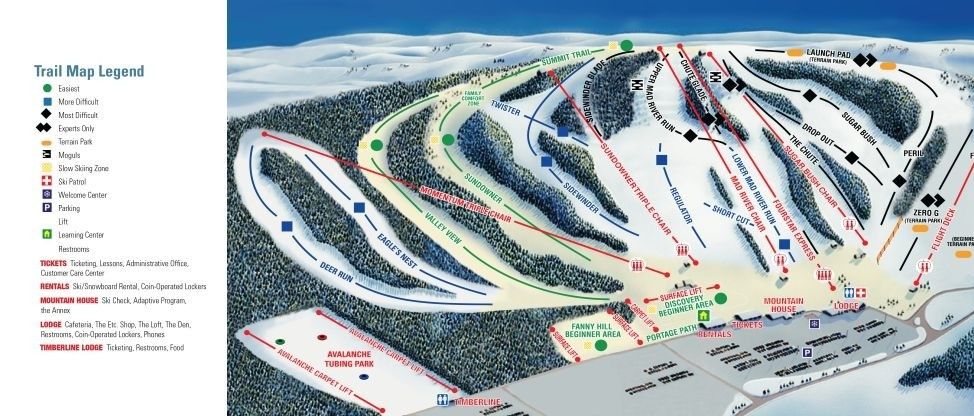 Information about the ski resort Mad River Mountain