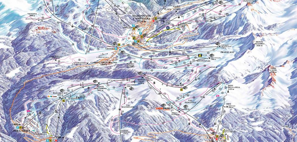 Information about the ski resort Madonna di Campiglio